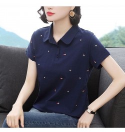 Summer Fashion Polo Shirt Women New Casual Short Sleeve Slim Polos Mujer Shirts Tops Plus Size Female Cotton Polo Shirt ZZ021...