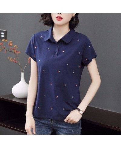 Summer Fashion Polo Shirt Women New Casual Short Sleeve Slim Polos Mujer Shirts Tops Plus Size Female Cotton Polo Shirt ZZ021...