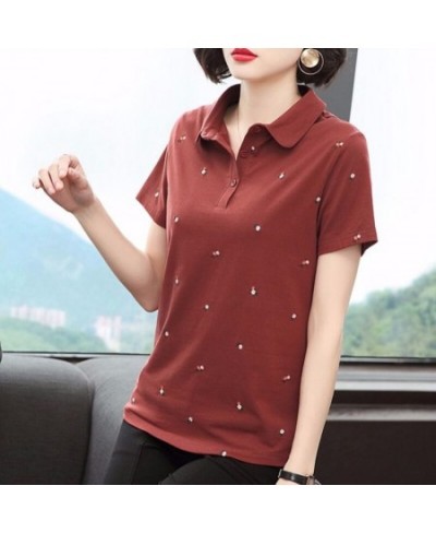 Summer Fashion Polo Shirt Women New Casual Short Sleeve Slim Polos Mujer Shirts Tops Plus Size Female Cotton Polo Shirt ZZ021...