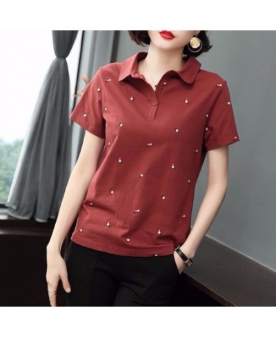 Summer Fashion Polo Shirt Women New Casual Short Sleeve Slim Polos Mujer Shirts Tops Plus Size Female Cotton Polo Shirt ZZ021...