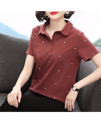 Summer Fashion Polo Shirt Women New Casual Short Sleeve Slim Polos Mujer Shirts Tops Plus Size Female Cotton Polo Shirt ZZ021...