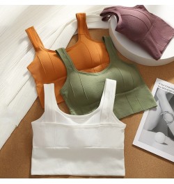 Beauty Camisole Vest Breathable Bra Beauty Crop Pads Women Tank Padded Back Bra Top Women Removable Top Seamless Back Sports ...