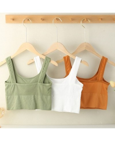 Beauty Camisole Vest Breathable Bra Beauty Crop Pads Women Tank Padded Back Bra Top Women Removable Top Seamless Back Sports ...