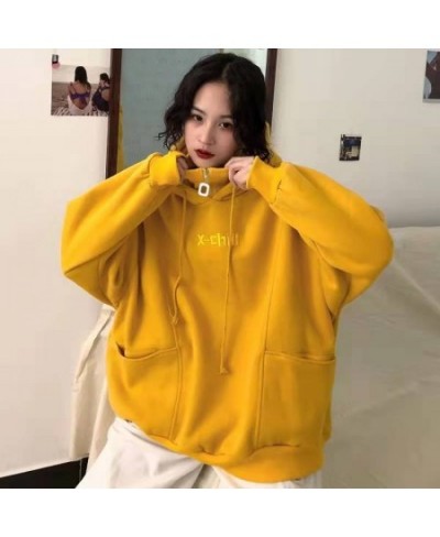 Women's Couple Hoodie Sweatshirt Fleece Cotton Sportswear Sweatshirt 2023 Winter Japanese Casual Loose Pullover Hoodies Women...