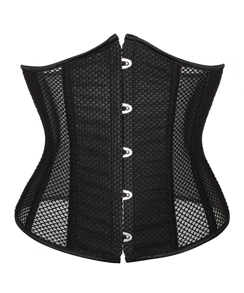 Transparent Sexy Black Corset Plus Size 6XL Corsets Overbust Fish Bone Bustier Hollow Out Corselet for Woman Slimming Corset ...