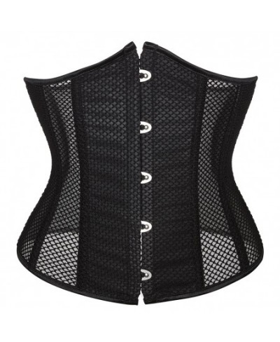 Transparent Sexy Black Corset Plus Size 6XL Corsets Overbust Fish Bone Bustier Hollow Out Corselet for Woman Slimming Corset ...