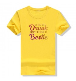 If Lost or Drunk Please Return To Bestie T-shirt I'm The-Bestie Warning Besties Will Be Drunk Tee Tops $26.87 - Tops & Tees