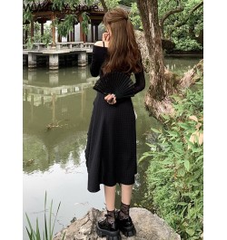 Sexy Strap Midi Dress Woman Casual 2022 Summer Sleeveless Black Vintage Dress Elegant Party One Piece Dress Korean Fashion Sl...