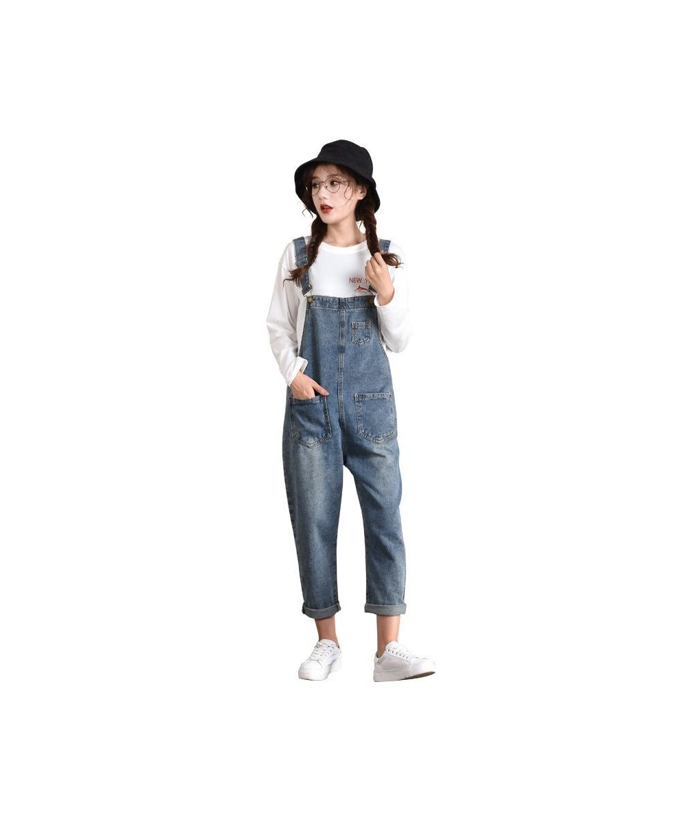 Women's fashion jumpsuit slightly suit new waist band wide leg pants popular large women's denim jeans $45.14 - Bottoms