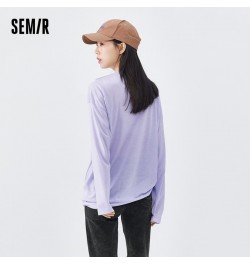 Long Sleeve T-Shirt Women Hollow Drawstring 2023 Autumn New Oversize Solid T Shirt Top Versatile $32.01 - Tops & Tees