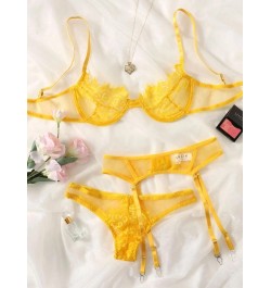 3pack Floral Lace Underwire Grater Lingerie Set $36.14 - Underwear