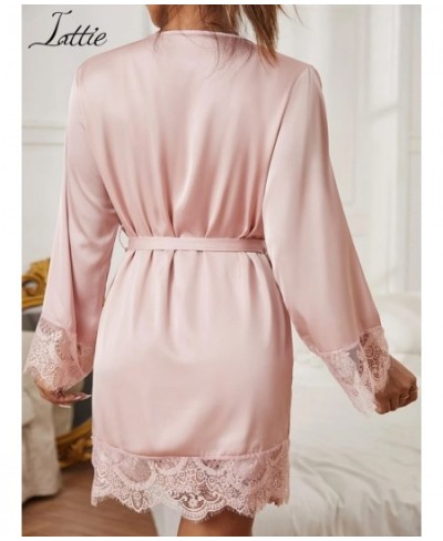 Nightdress Women Robe Bride Bridesmaid Bathrobes Satin Pajamas Set Strap Dress 2 Piece Loose Kimono Sexy Sleepwear Homewea $5...