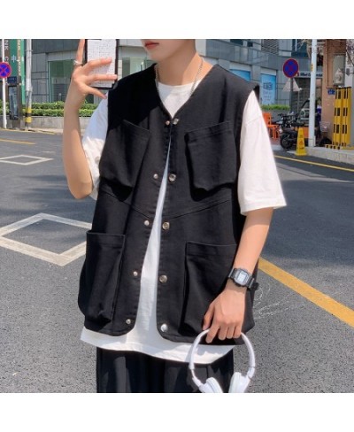 Vests Women Harajuku Vintage Cargo Outwear Trendy Summer Fashion Loose All-match Sleeveless Big Pockets Casual Simple Chic In...