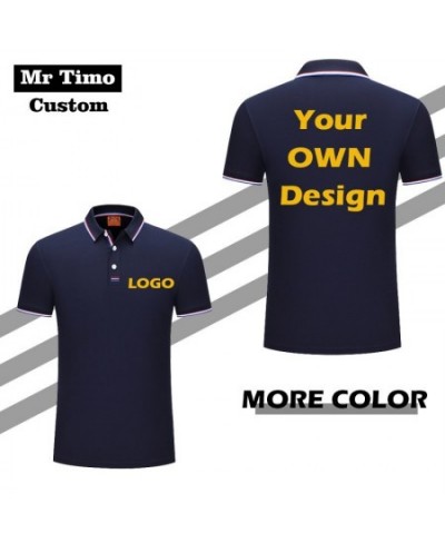 2023 Fashion Polo Shirt Design Logo Company Collective Custom Embroidery Men's Women's Short Sleeve Top $27.95 - Tops & Tees