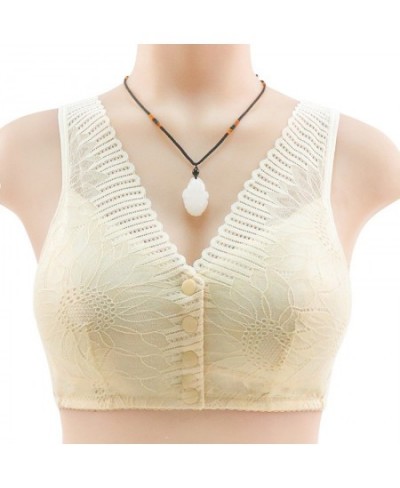 New Lace Front Buckle 36-46 BCD Cup Bralette Tops Ladies Soft Cotton Underwear Middile-aged Bras Female Brassiere Girls Bra $...