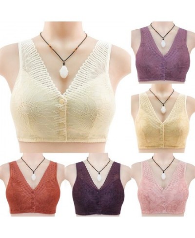 New Lace Front Buckle 36-46 BCD Cup Bralette Tops Ladies Soft Cotton Underwear Middile-aged Bras Female Brassiere Girls Bra $...