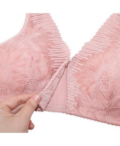 New Lace Front Buckle 36-46 BCD Cup Bralette Tops Ladies Soft Cotton Underwear Middile-aged Bras Female Brassiere Girls Bra $...