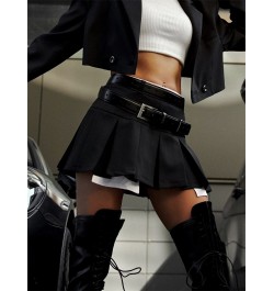 New Mini Skirt For Women Cute High Waist Fashion Y2K Skirts Set 2022 Casual Streetwear Womens Bottom Black Pleated Skirts $37...