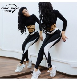 New High Waist Yoga Pants for Women Tummy Control Running Sports Workout Yoga Leggings Full-Length Patchwork Tights $25.98 - ...