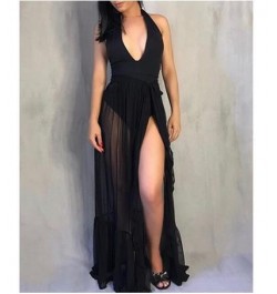 Sexy Women Mesh Sheer Beach Holiday Ruffled Sunscreen Bikini Cover Up Wrap Belted Bow knot tied Long Skirt Summer Holiday $22...