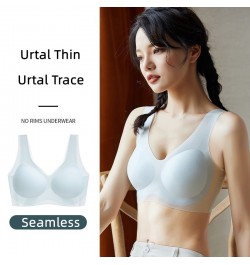 Sexy Urtal Thin Bras Cross Beauty Back Intimates Underwear Ice Silk Push Up Bralette Seamless Fixed Cup Lingerie Soutien Gorg...