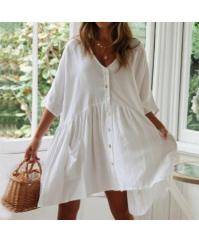 New Cover-ups 2023 Sexy V-neck Summer Beach Dress Tunic Women Casual Beachwear Swimsuit Cover Up Sarong Plage N771 $36.42 - S...