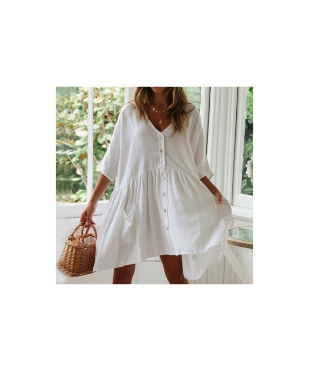 New Cover-ups 2023 Sexy V-neck Summer Beach Dress Tunic Women Casual Beachwear Swimsuit Cover Up Sarong Plage N771 $36.42 - S...