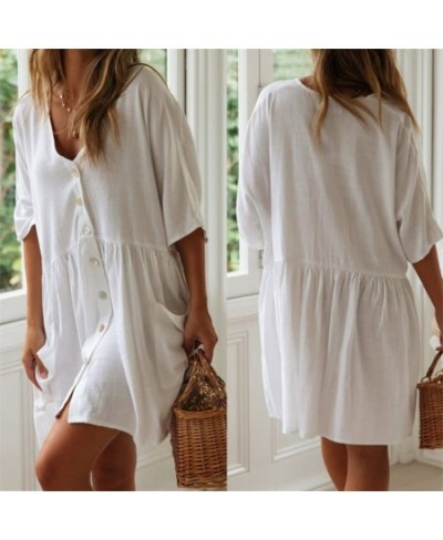 New Cover-ups 2023 Sexy V-neck Summer Beach Dress Tunic Women Casual Beachwear Swimsuit Cover Up Sarong Plage N771 $36.42 - S...