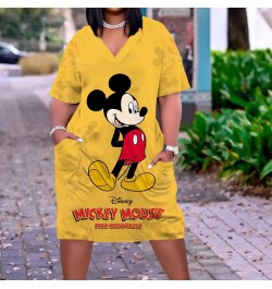 Minnie Sexy Dress Women Fashion Mickey 3D Print Dress Women Loose Ladies Party Evening Dress Summer Knee Length Street $39.38...