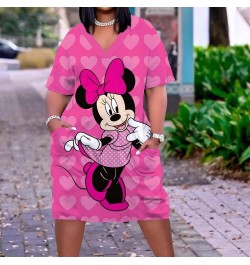 Minnie Sexy Dress Women Fashion Mickey 3D Print Dress Women Loose Ladies Party Evening Dress Summer Knee Length Street $39.38...