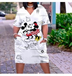 Minnie Sexy Dress Women Fashion Mickey 3D Print Dress Women Loose Ladies Party Evening Dress Summer Knee Length Street $39.38...