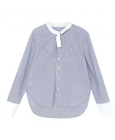 Design casual crewneck shirt temperament non-contacting oxhorn sleeve simple lazy shirt 2023 $42.87 - Tops & Tees