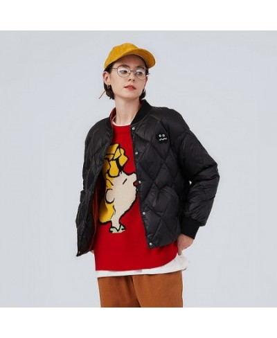 Women Down Jacket Winter Thick Baseball Collar Drawstring Hem 90% White Duck Down Warm Chic Casual Short Coats $104.41 - Jack...