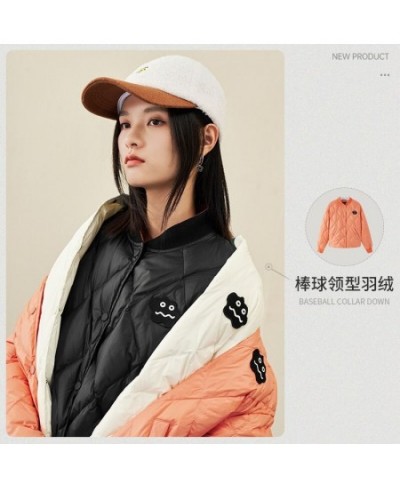 Women Down Jacket Winter Thick Baseball Collar Drawstring Hem 90% White Duck Down Warm Chic Casual Short Coats $104.41 - Jack...