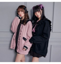 Japanese Kawaii Sailor Collar Sweatshirt Coat 2023 Spring and Autumn Loose Student Long Sleeve All-Matching Graceful Hoodies ...