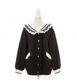 Japanese Kawaii Sailor Collar Sweatshirt Coat 2023 Spring and Autumn Loose Student Long Sleeve All-Matching Graceful Hoodies ...