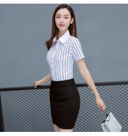 Chiffon Women Shirts Short Sleeve Office Lady Button Up Shirt White Women Tops & Blouses Women Shirts Blouses Camisas De Muje...