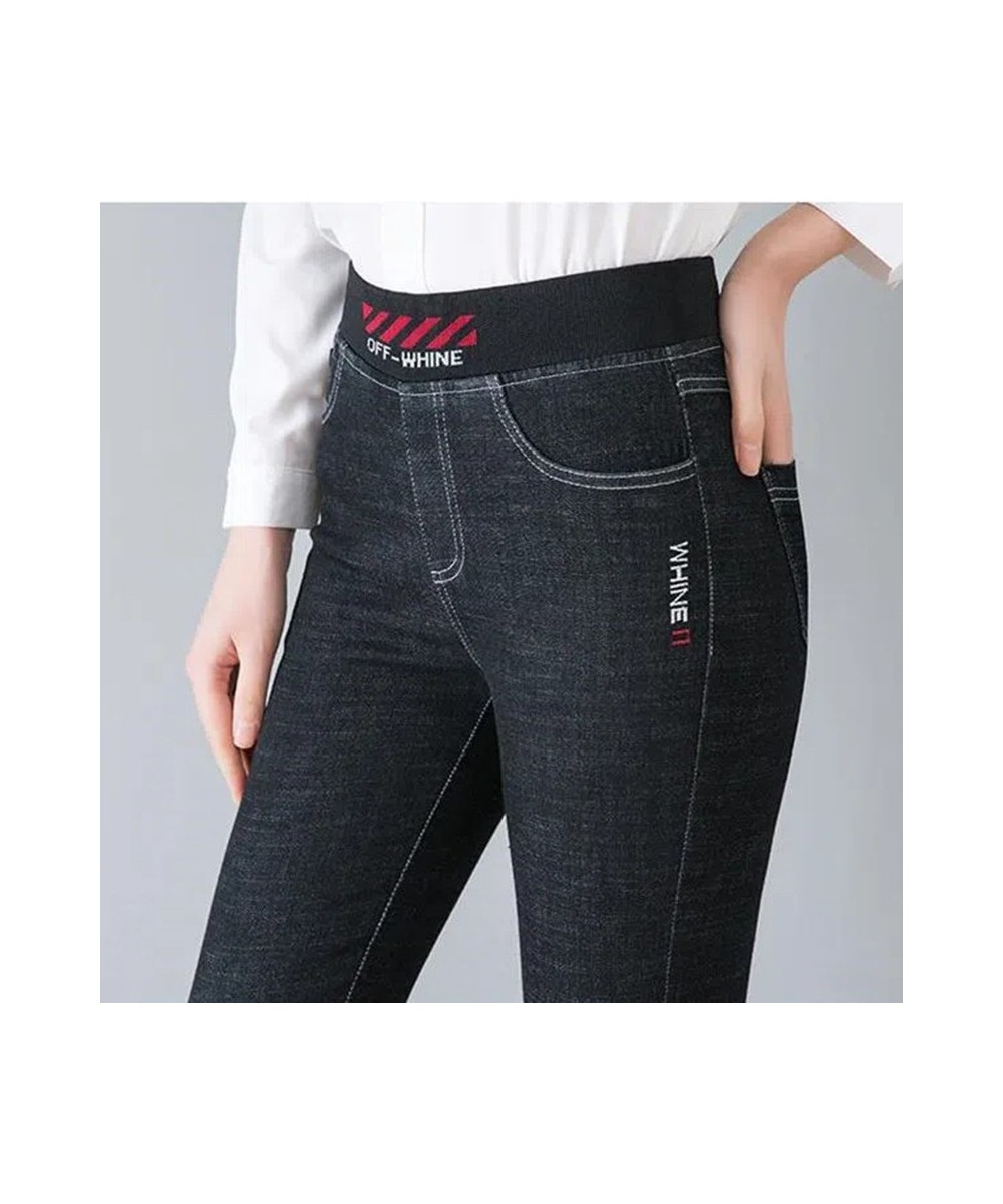 Vintage Women's Elastic Waist Pencil Jeans Spring Fall Slim Stretch Denim Pantalones Korean Casual High Waist Skinny Trousers...