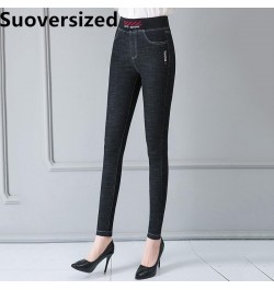 Vintage Women's Elastic Waist Pencil Jeans Spring Fall Slim Stretch Denim Pantalones Korean Casual High Waist Skinny Trousers...