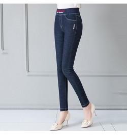 Vintage Women's Elastic Waist Pencil Jeans Spring Fall Slim Stretch Denim Pantalones Korean Casual High Waist Skinny Trousers...