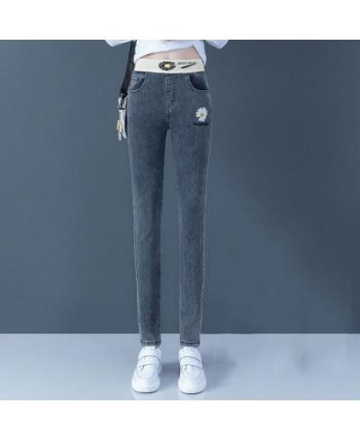 Vintage Women's Elastic Waist Pencil Jeans Spring Fall Slim Stretch Denim Pantalones Korean Casual High Waist Skinny Trousers...