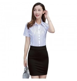 Chiffon Women Shirts Short Sleeve Office Lady Button Up Shirt White Women Tops & Blouses Women Shirts Blouses Camisas De Muje...