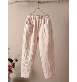 Cropped Pants Women's Summer Thin Cotton New Korean Loose Slim High Waist Straight Trousers Women Harun Pants Clothes for Wom...