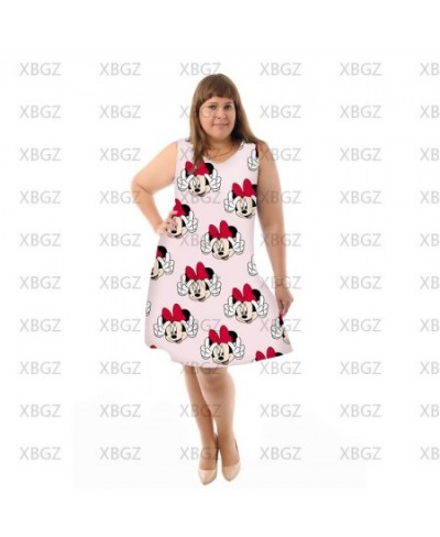 Plus Size 4xl 5xl 6xl Sexy Chic And Elegant Woman Dress Sleeveless Dresses Chubby Women Minnie Mouse Fashion Summer 2022 $23....