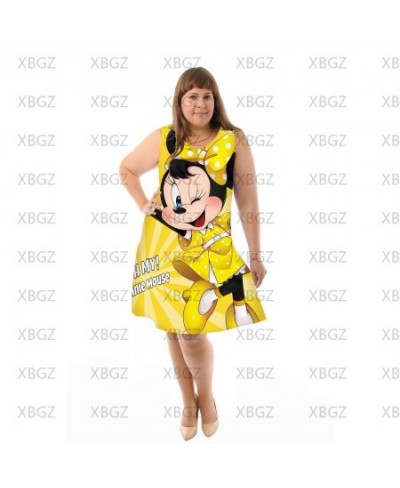 Plus Size 4xl 5xl 6xl Sexy Chic And Elegant Woman Dress Sleeveless Dresses Chubby Women Minnie Mouse Fashion Summer 2022 $23....