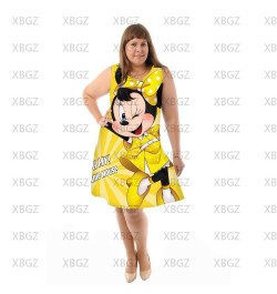 Plus Size 4xl 5xl 6xl Sexy Chic And Elegant Woman Dress Sleeveless Dresses Chubby Women Minnie Mouse Fashion Summer 2022 $23....