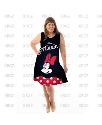 Plus Size 4xl 5xl 6xl Sexy Chic And Elegant Woman Dress Sleeveless Dresses Chubby Women Minnie Mouse Fashion Summer 2022 $23....