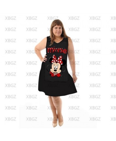 Plus Size 4xl 5xl 6xl Sexy Chic And Elegant Woman Dress Sleeveless Dresses Chubby Women Minnie Mouse Fashion Summer 2022 $23....