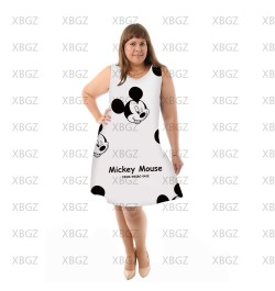 Plus Size 4xl 5xl 6xl Sexy Chic And Elegant Woman Dress Sleeveless Dresses Chubby Women Minnie Mouse Fashion Summer 2022 $23....