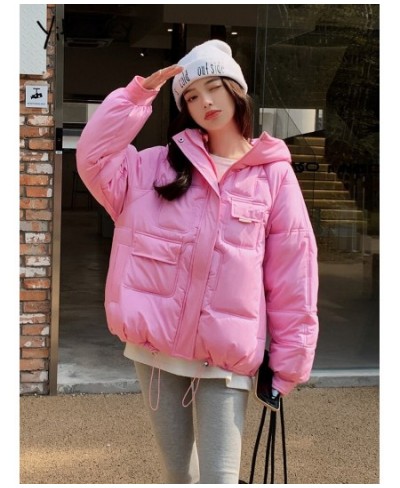 Thicken Warm Parkas Women Long Sleeve Pockets Zippers Down Short Coats Female 2022 New Winter Jacket for Women Outwear $76.51...